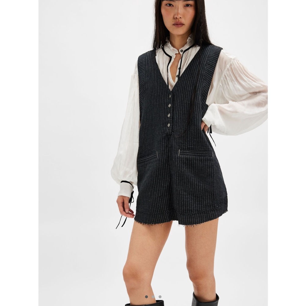 We the Free (Free People) Pinstripe Menswear Vest - Picture 5 of 5